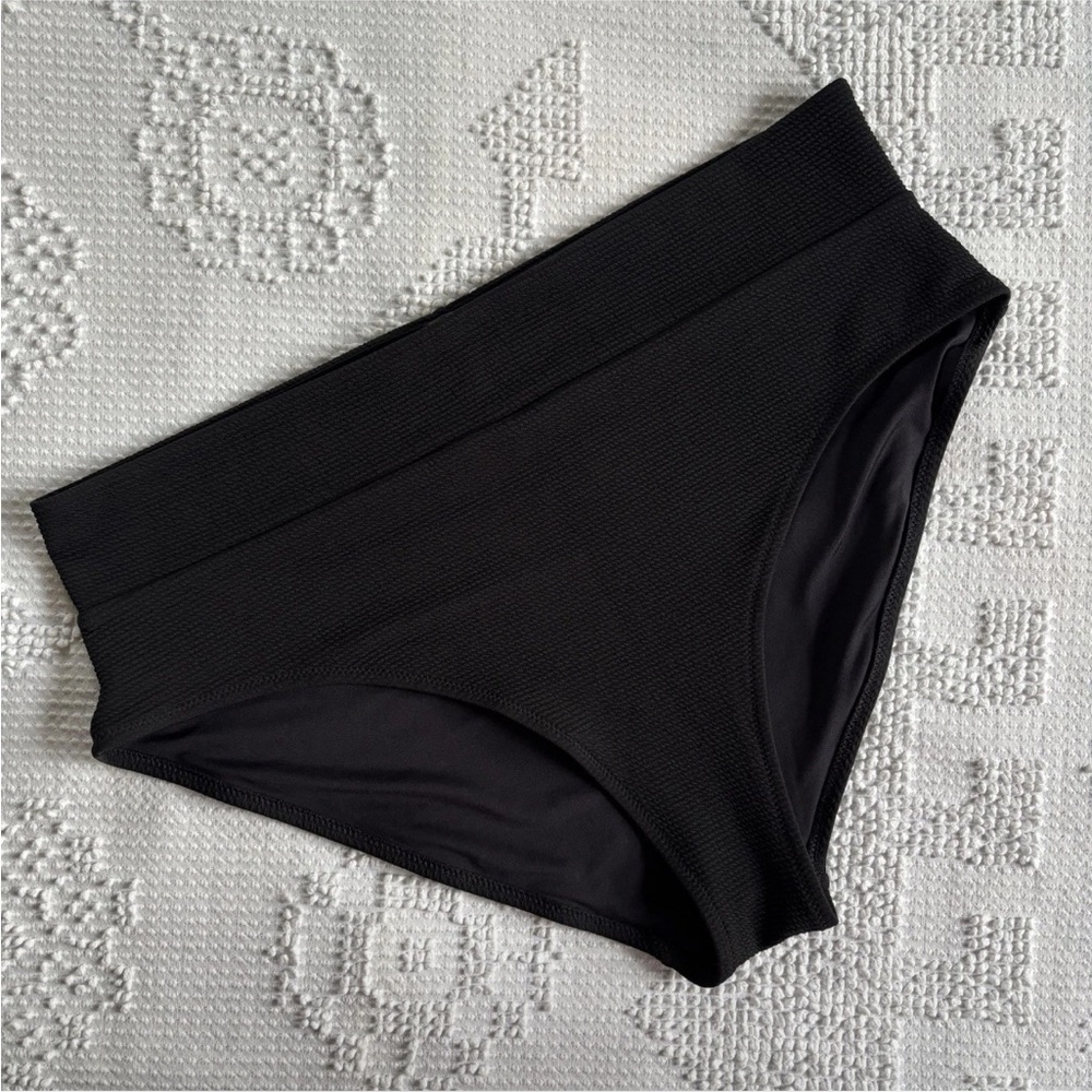 Old Navy womens size 2X solid black textured bathing suit bottom‎